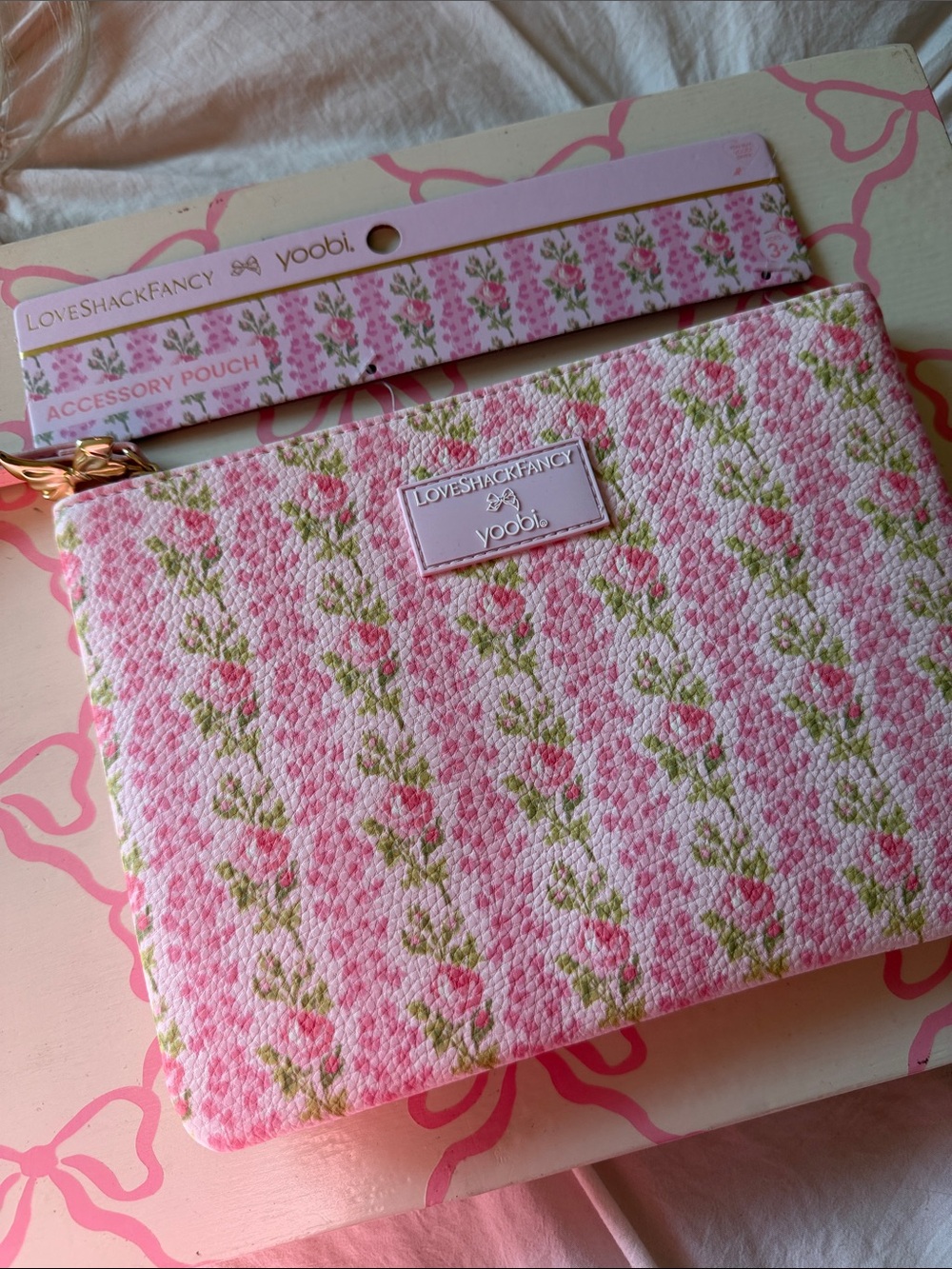 LoveShackFancy Target Pink Floral 
Accessory Pouch